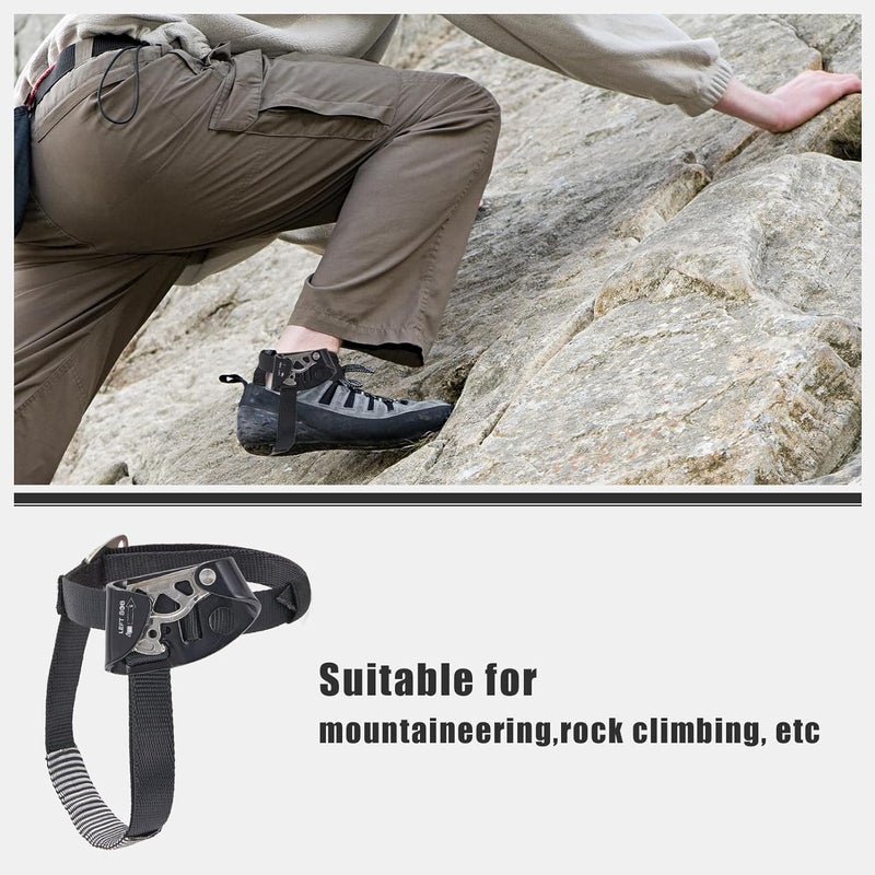 SOB Quick Step Foot Ascender,Outdoor Rock Climbing Tree Arborist, Mountaineering Equipment Climbing Rappelling Device for 8-13mm Rope - Image 2
